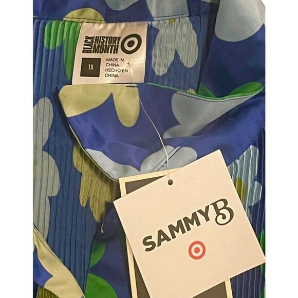 NWT Sammy B Flower Power Pleated Blouse XL - Picture 4 of 4